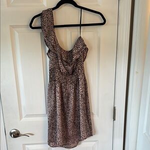 Forever 21 Black and Pink One Shoulder Dress